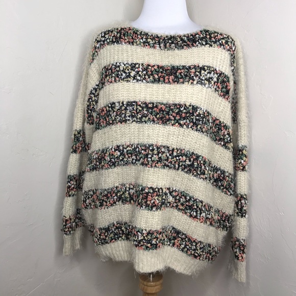 Anthropologie La Fee Verte Confetti Stripe Sweater - Picture 3 of 7